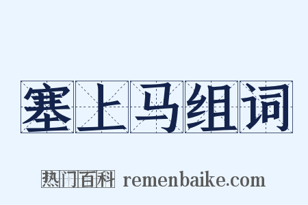 塞上马组词是什么意思的图片